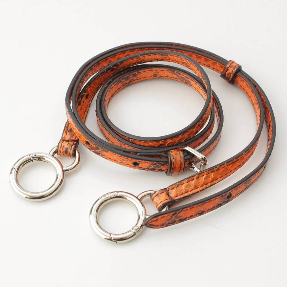 Fendi Handbag Peekaboo Brown Python Mini Shoulder - image 8